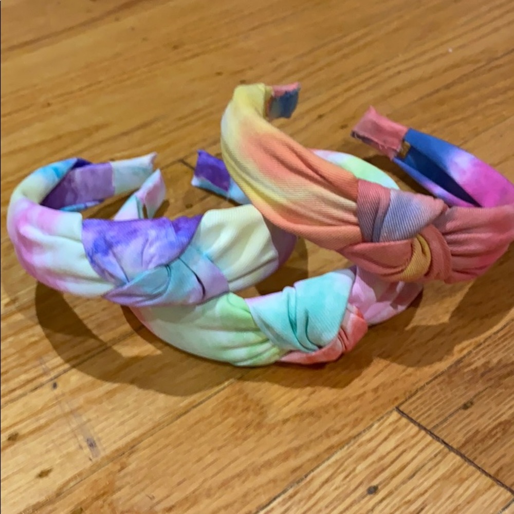Tie dye top knot headbands